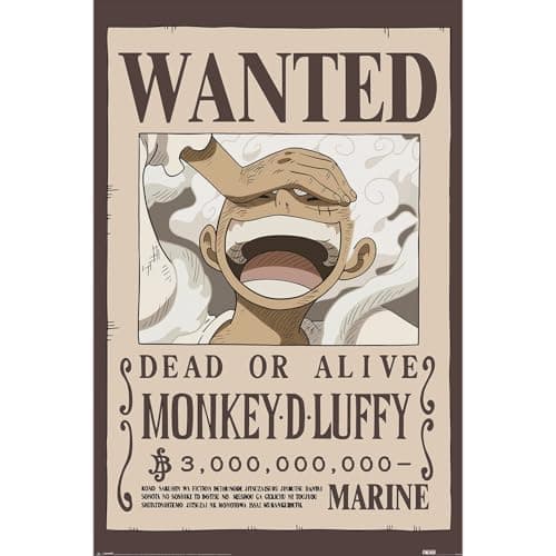 Image of Pyramid International One Piece (Wanted Luffy) Maxi Poster, Premium Wall Art 90x60cm, Officially Licensed