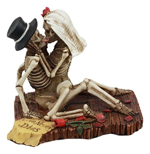 Image of Gifts & Decors Wedding Skulls Love Never Dies Stranded CAST Away Skeletons Figurine