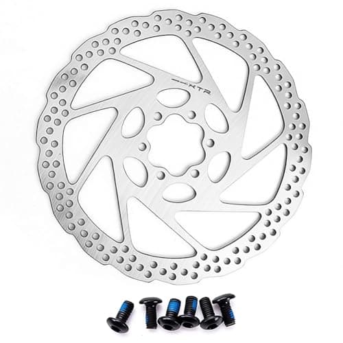 Image of Steel Six-Bolt Disc Brake Rotor,Brake Rotor,Mountain Bike Stainless Steel Bicycle Disc Brakes Rotors For Road Bike,Ebike,Bmx,Wear Resistant,Of Excellent Quality,160mm,Silver (RT56)