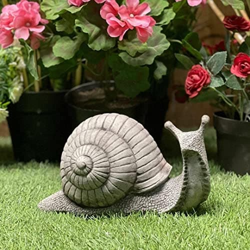 Image of Small Stone Cast Snail Garden Ornament
