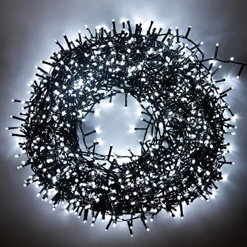 Image of SHATCHI 1500LEDs Christmas Tree Compact Cluster Fairy Lights Multifunction 8 Light Modes, Timer Green Cable Indoor/Outdoor Low Voltage Holiday Home Decorations