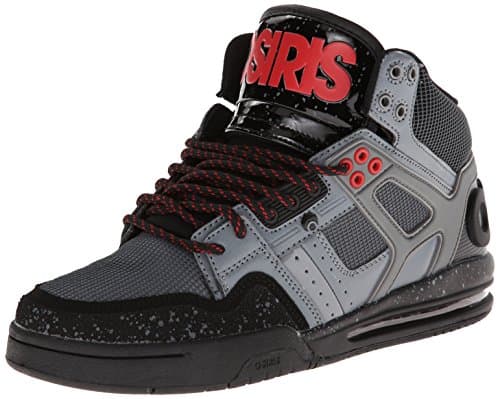 Image of Osiris Men's Rucker Skate Shoe, Charcoal/Black/Red, 6 UK