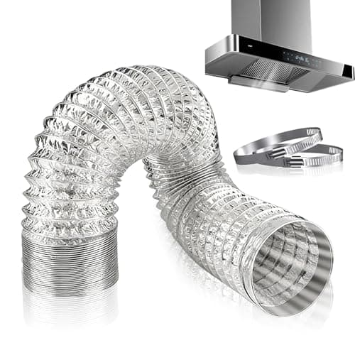Image of 150mm Flexible Aluminium Ducting 3m Insulated Ducting Pipe 6 Inch Air Ducting Hose for Cooker Hood, Extractor Fan, Tumble Dryer, Hydroponics Grow | Jzlongxi