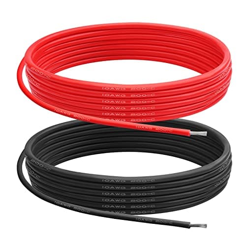 Image of 10 AWG Gauge Silicone Wire Electrical Cable（3m red &3m black） Soft & Flexible 0.08 mm Tinned copper core High temperature resistant silicone wire For Arduino Projects, RC Cars, Boat, Drones etc.