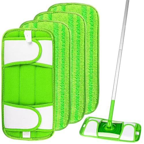 Image of AIDEA 4-Pack Reusable Microfiber Mop Refills for Flash Speedmop, Machine-Washable