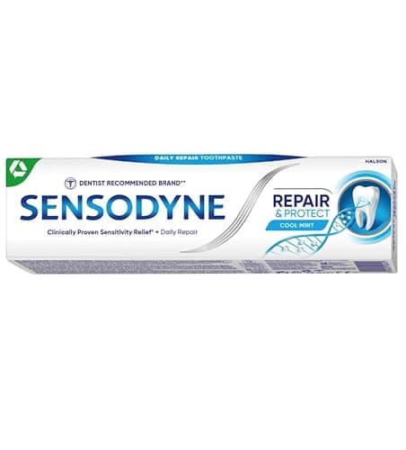 Image of Sensodyne Repair & Protect Toothpaste Cool Mint 75ml, Toothpaste for Daily use to Restore Sensitive Teeth, Pack of 5