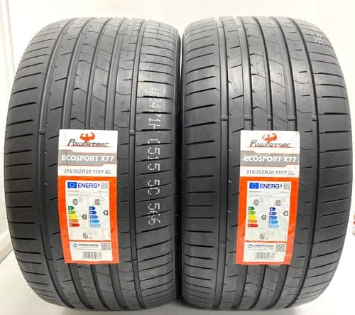 Image of 2 X 315 35 20 315/35ZR20 POWERTRAC ECOSPORT 110Y XL EXTRA LOAD TYRES AMAZING C & B RATED LABELS M+S CHEAPEST TYRES