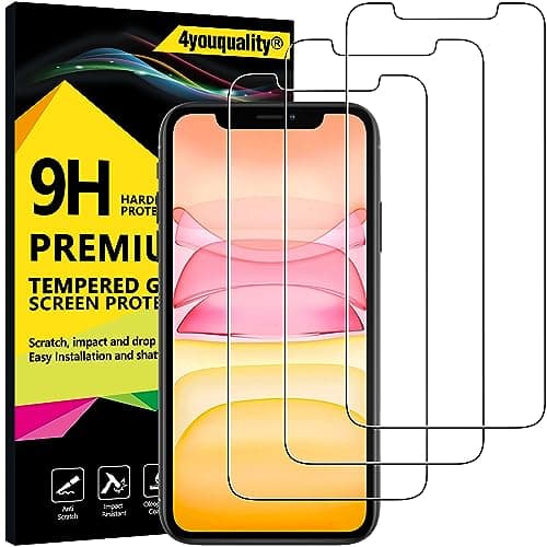 Image of 4youquality (3-Pack iPhone 11 & iPhone XR Screen Protector, Tempered Glass Film, [LifetimeSupport][Scratch-Resistant][Anti-Shatter] Screen Protector for iPhone XR & iPhone 11