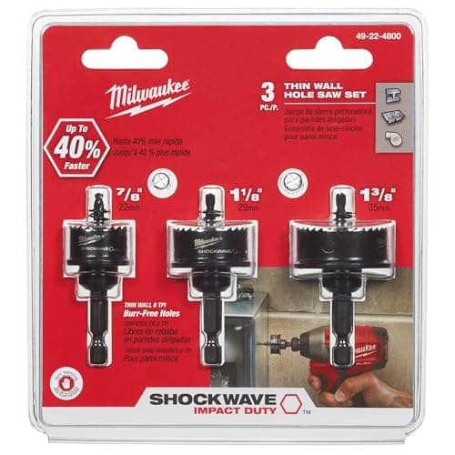Image of Milwaukee Shockwave 49224800, Hole Saw 3 Piece Kit
