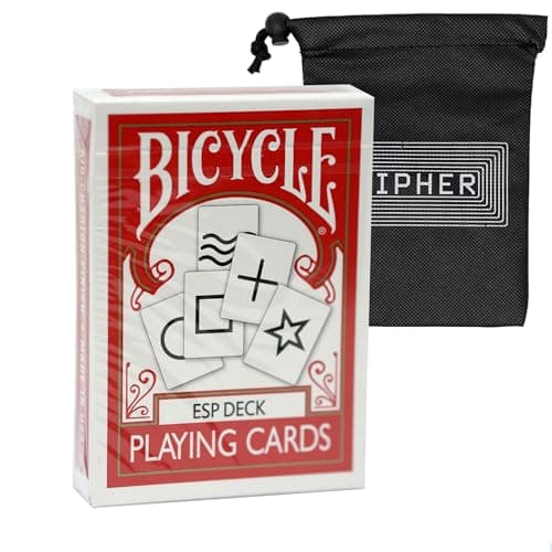 Image of Bicycle Rider Back ESP Deck - 55 Cards - Magic ESP Playing Cards - Includes Cipher Playing Cards Bag