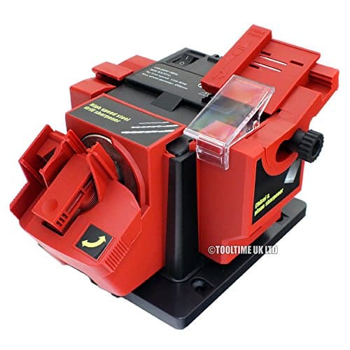 Image of Tooltime® 96W Electric Multi Purpose Bench Mountable Drill Bit, Knife, Scissor and Chisel Sharpener