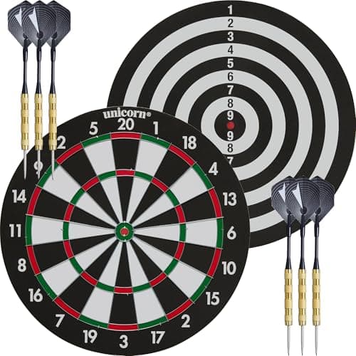 Image of Unicorn Paper Dartboard Darts Board | XL | Full-Size Playing Area | Double-Sided Coiled Paper | includes 2 Sets of Darts