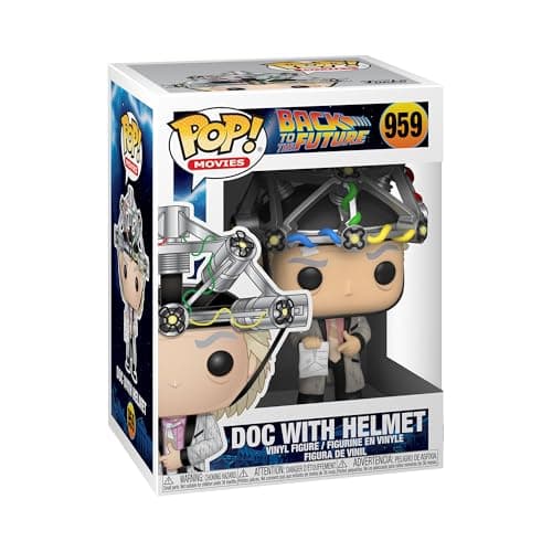Image of Funko POP! Movie: Back to the Future-Doc With Helmet - Dr. Emmett Brown - Collectable Vinyl Figure - Gift Idea - Official Merchandise - Toys for Kids & Adults - Movies Fans