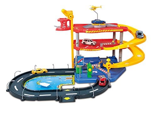 Image of BURAGO 1:43 Scale Street Fire Garage Parking Playset
