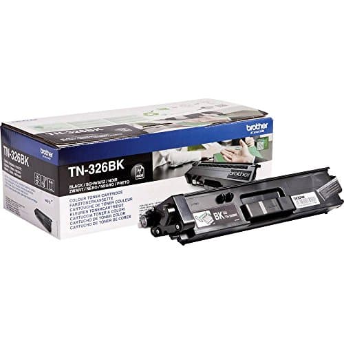 Image of Brother TN-326BK Toner Cartridge, Black, Single Pack, High Yield, Includes 1 x Toner Cartridge, Brother Genuine Supplies