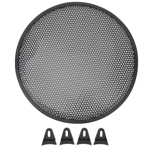 Image of Brrnoo Universal Speaker Mesh - 12 Inch Subwoofer Grills with Round Cover & 4 Clips for DIY Home Audio and Car Subwoofer - Easy Installation