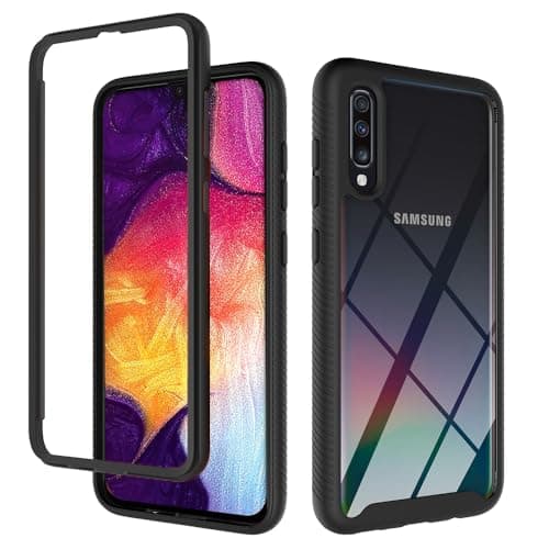Image of Niopiee for Samsung Galaxy A50 A50s A30s Case Hybrid Drop Protection Clear Case Heavy Duty Hard Rugged Anti-Slip Bumper Anti-Scratch Armor Protective Phone Cover Black