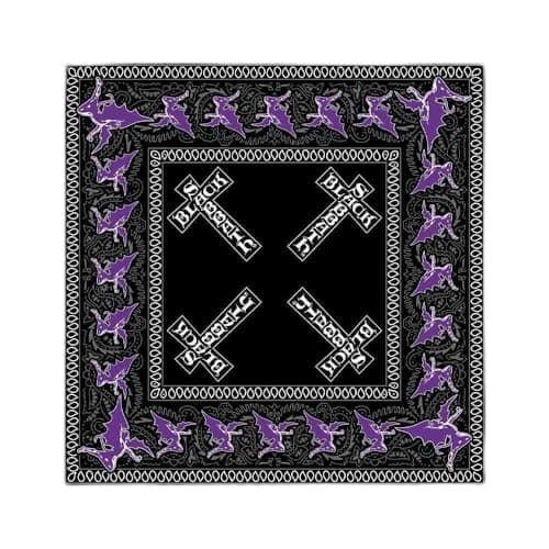 Image of Black Sabbath Bandana Cross Band Logo Official Black One Size