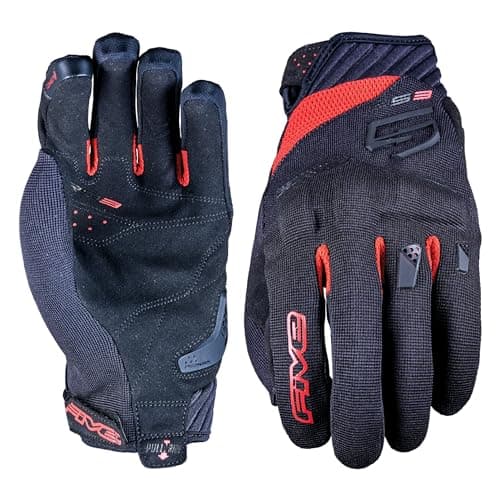 Image of FIVE GLOVES RS3 Evo Motorcycle Gloves for Men, Urban Driving Gloves for Motorcycle, Scooter and More - Black-Red, 3XL-13