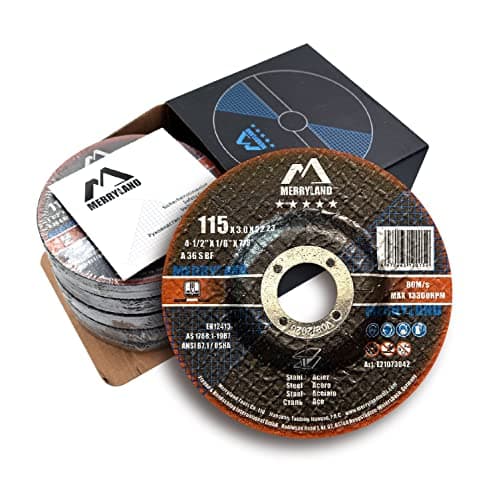 Image of Merryland Cutting Disc 115 Metal for Angle Grinder, 115 X 3.0 X 22.23 mm Cutting Wheel 25 Pieces, Steel Iron 4.5 inch Type 42, Expert-Line E21073042