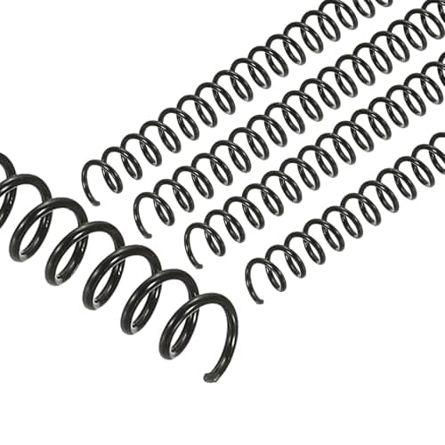 Image of PATIKIL 11mm(7/16") Plastic Spiral Binding Coils, 20 Pcs Binding Spirals 80 Sheet Capacity 3:1 Pitch Binding Spirals for Binding Paper Sheets, Black