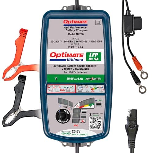 Image of Tecmate Optimate Lithium 8s 5A 10-Step 25.6V/26.4V 5A Sealed Battery Saving Charger & Maintainer