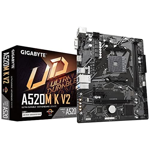 Image of GIGABYTE A520M K V2 MicroATX Motherboard [with AMD A520 Chipset] MB6136