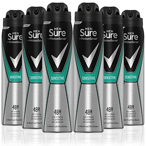 Image of Sure Mens Motionsense Sensitive Anti Perspirant Deodorant 6x 250ml