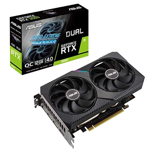 Image of ASUS Dual NVIDIA GeForce RTX 3060 OC Edition Gaming Graphics Card (PCIe 4.0, 12GB GDDR6 Memory, HDMI 2.1, DisplayPort 1.4a, 2-Slot Design, Axial-tech Fan Design, 0dB Technology, and More