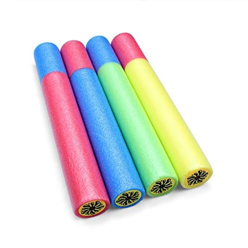 Image of 4pcs Colorful Children's Water Gun Series Smoked Pull Type EVA Foam Drawn Water Gun