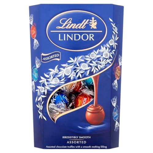 Image of Lindt Lindor Blue Assorted Chocolate Truffles – 337g Box (Approx. 26 Balls) – Smooth Filling – Gift, Birthday, Congratulations, Sharing Treat