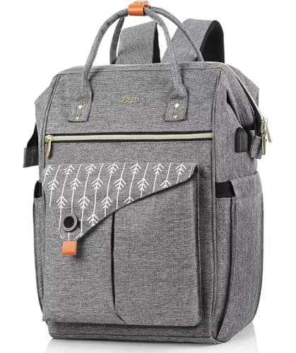 Image of RJEU Backpack, School Backpack for Uni Leisure Job, Beautiful and Sophisticated Daypack with Laptop Compartment & Anti Theft Pocket, Waterproof Backpack Gifts for Mum Girl For Birthday, Hy58-grey