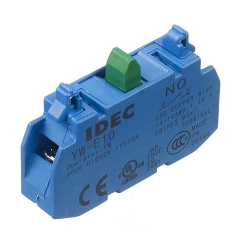 Image of IDEC Single Pole Normally Open Contact Block Screw Terminals YW-E10