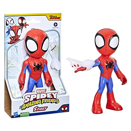 Image of Marvel Spidey and His Amazing Friends Spiderman Action Figure with Web Shooter Accessory 22cm