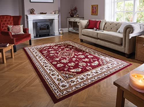 Image of Lord of Rugs Sherborne Quality Traditional Classic Oriental Living Room Bedroom Rug Red XLarge 200x290cm (6'7''x9'6'')