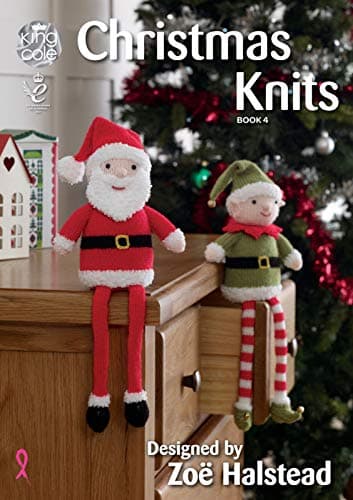 Image of King Cole Christmas Knits Book 4 - Baubles Tea Cosy Cushion Stocking Garland & Shelf Sitters