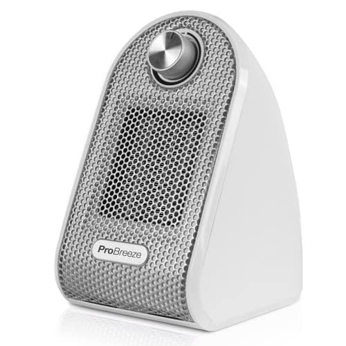Image of Pro Breeze Mini Heater - 500W Ceramic Fan Heater with Built-in Thermostat, Heat Dial, Overheat & Tip-Over Protection - Personal PTC Electric Fan heater Ideal for Over or Under Desk Heating