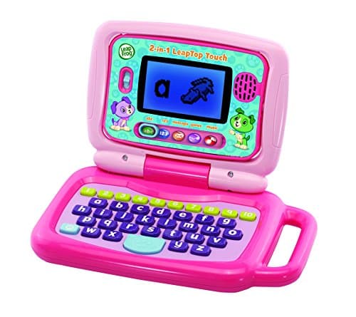 Image of LeapFrog 2 in 1 LeapTop Touch Laptop, Pink, Learning Tablet for Kids with 10 Modes of Play, Kids Laptop with Letters, Numbers, Vocabulary and Animals, Learning Toy Laptop for Kids Ages 2 Years +