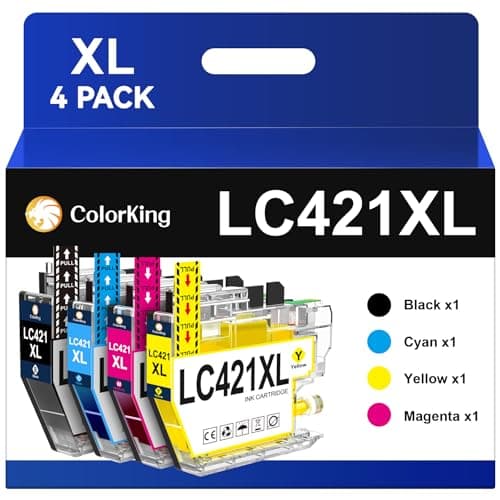 Image of ColorKing LC421XL Ink Cartridges Compatible for Brother LC421 LC421XL for Brother MFCJ1010DW DCP J1050DW MFC J1010DW DCP J1140DW DCP-J1050DW DCP-J1140DW MFC-J1010DW DCP-J1800DW LC421 Black