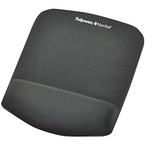 Image of Fellowes PlushTouch Foam Mouse Pad Wrist Support with MICROBAN - Graphite (9252201)