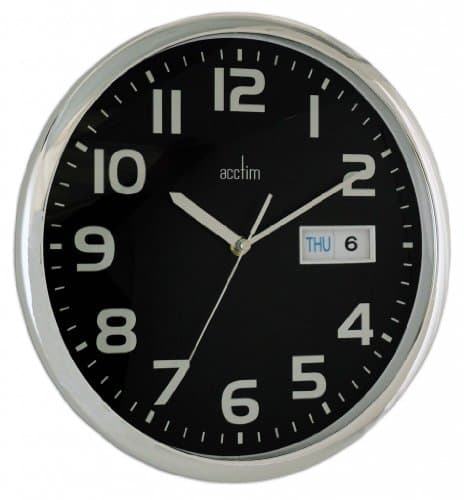 Image of Acctim 21023 Supervisor Wall Clock, Black