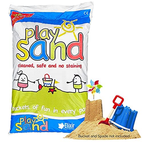 Image of Elixir Gardens Playground Surface Sand 25 kg Bag | 1-40 Bag Quantities Available | Children’s Play, Non Toxic, Natural Washed and Graded | Sandpit/Playpit Sand for Kids | x 4 Bags