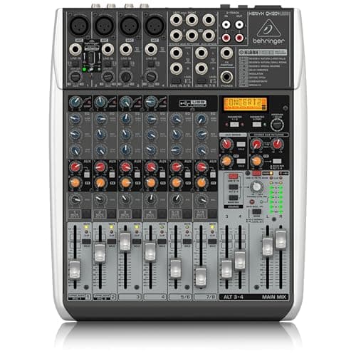 Image of Behringer XENYX QX1204USB Premium 12-Input 2/2-Bus Mixer with XENYX Mic Preamps and Compressors, Klark Teknik Multi-FX Processor, Wireless Option and USB/Audio Interface