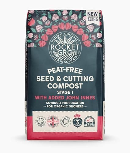 Image of RocketGro - Seed & Cutting Compost Peat Free Superior Blend - 20L - Organic with added John Innes - Suitable for Seed Sowing, Propagation, and Young Plants