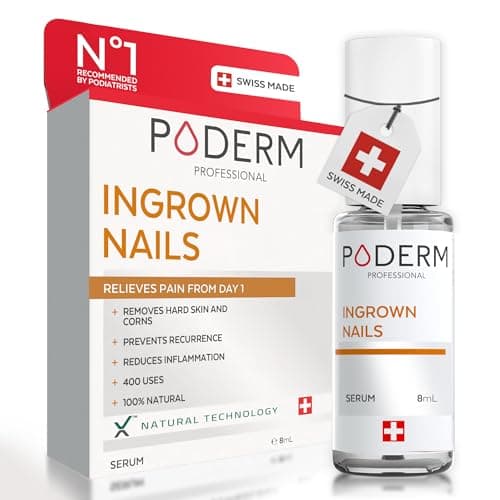 Image of Poderm Emollient for Ingrown Toenail Treatment | Swiss-Made Nail Softener for Thick, Curved Nails | Relieves Pain, Prevents Infection - Lubricates the Nail & Softens Calluses | Created by a Podiatrist