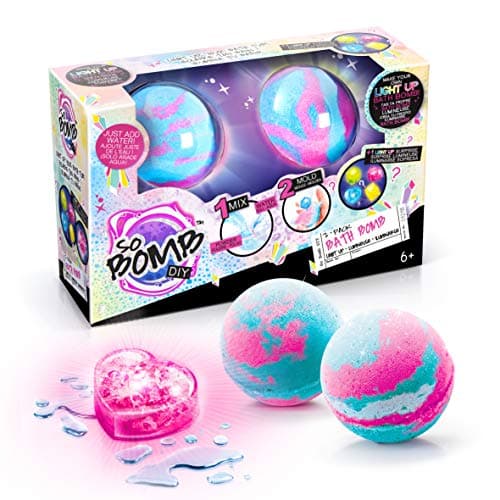 Image of Canal Toys - So Bomb DIY - DIY Glowing Bath Bomb Kit - Make 2 Effervescent Bath Bombs with Light-Up Surprise - for Children 6 Years+ - Easy Mixing with Water and Included Moulds - BBD 032