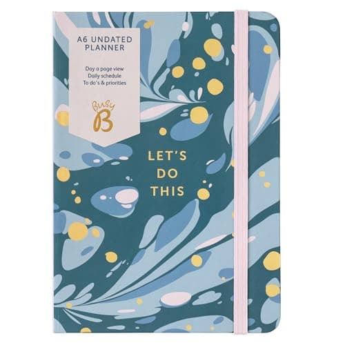 Image of Busy B A6 Day a Page Undated Planner Diary - Compact Design with Great for Using when Required - Daily Schedule, Timings, Notes Pages, Day to a Page Layout, To Do's, Priorities & Elastic Closure Band