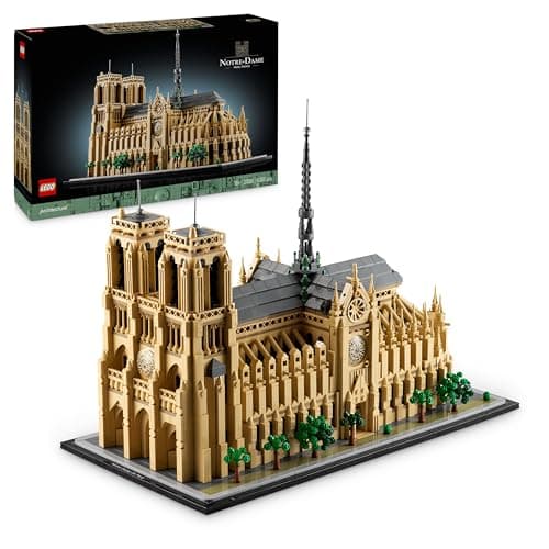 Image of LEGO Architecture Notre-Dame de Paris Set, Model Kit for Adults to Build, Home or Office Décor, Collectible Gift for History-Loving Men, Women, Him or Her 21061