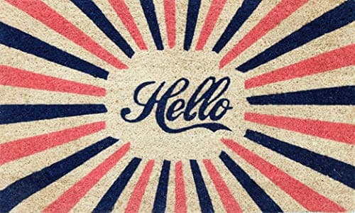 Image of Coco&Coir Door Mat | Non-Slip | Thick Coir | Premium Quality | Rubber Backed | Eco-Friendly | Indoor | Outdoor | Heavy Duty | Urban Themed | Entrance Door Mat | 45 x 75 cm (Hello Dazzle)