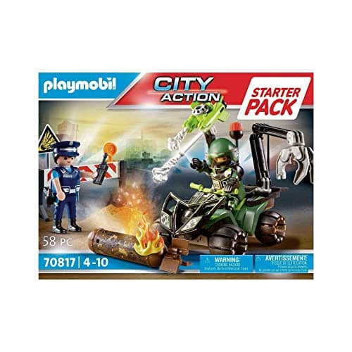 Image of Playmobil City Action 70816 Starter Pack – Police Danger Training, Toys for Children Ages 4+